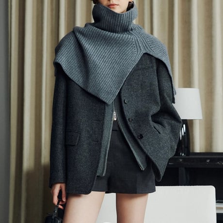 high neck knit snood　MA1657