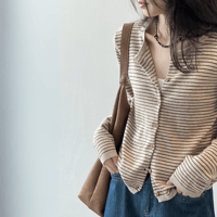 stripe harmony knit cardigan　MA1627