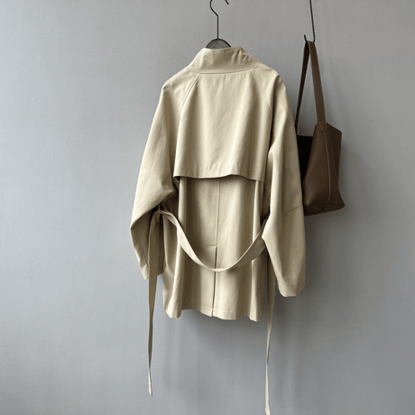 stand collar mid-length trench coat　MA1616