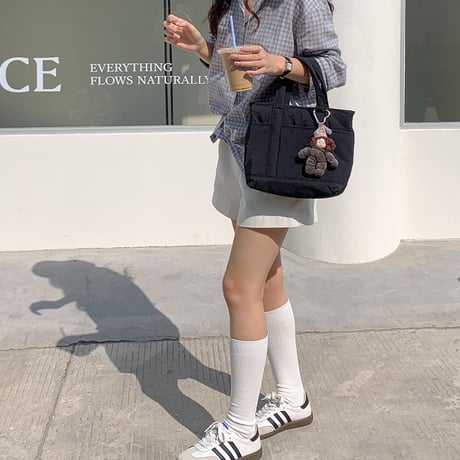nylon 2way pocket tote bag　MA1900