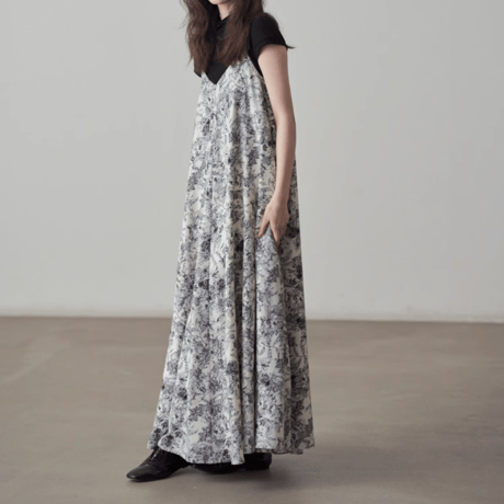 botanical design cami onepiece　MA1424