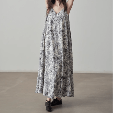 botanical design cami onepiece　MA1424