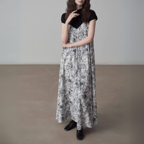 botanical design cami onepiece　MA1424