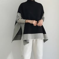 modern asymmetric poncho　MA1844