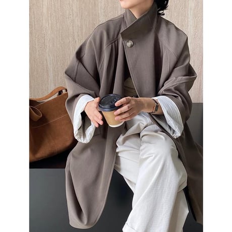 one button stand collar coat　MA1134