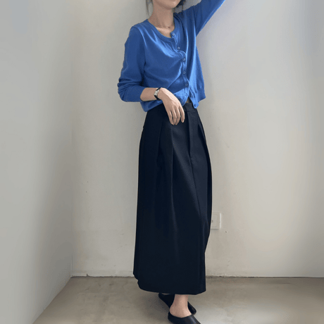 high-waist tuck flare skirt　MA1626