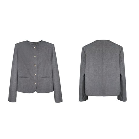 round neck collarless jacket　MA1154