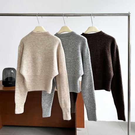 zip-hem knit pullover　MA1706
