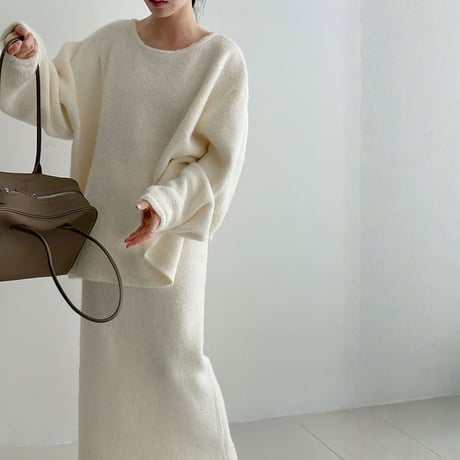 back-button fluffy knit setup　MA1698