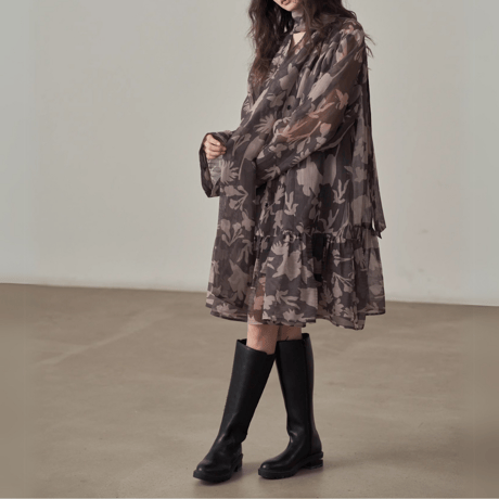neck choker floral One-piece　MA1395
