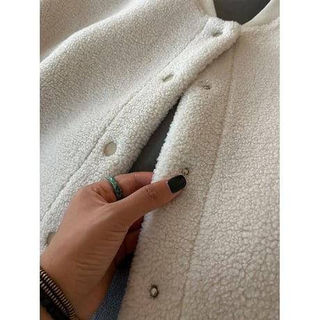fleece collarless blouson　MA1295