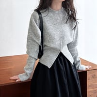 zip-hem knit pullover　MA1706