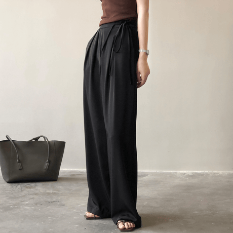ribbon waist wide pants　MA1575