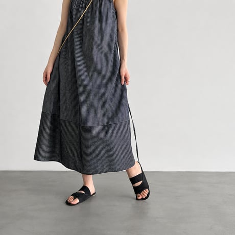 stripe camisole long dress/2color　MA1984