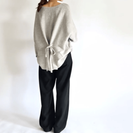 【即納】backribbon knit pullover　MA1638