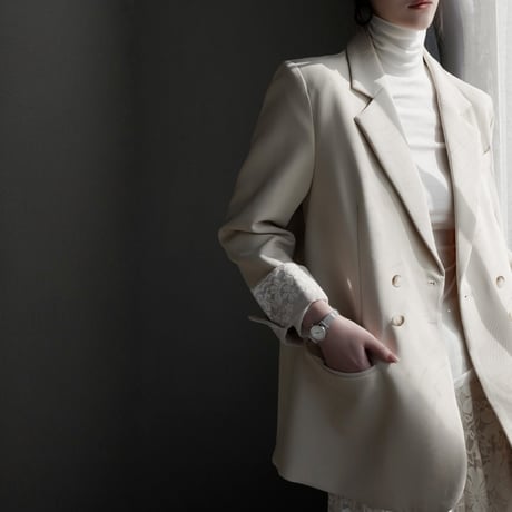 lace cuff tailored jacket　MA1927