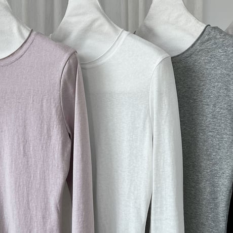 roll hem slim fit long sleeve tee　MA1867