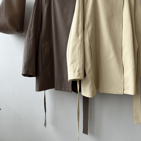 stand collar mid-length trench coat　MA1616