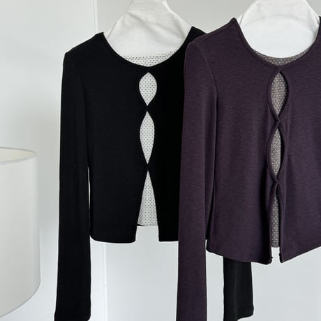 cutout docking cardigan tee　MA1870