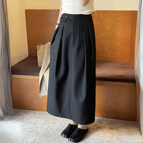 high-waist tuck flare skirt　MA1626