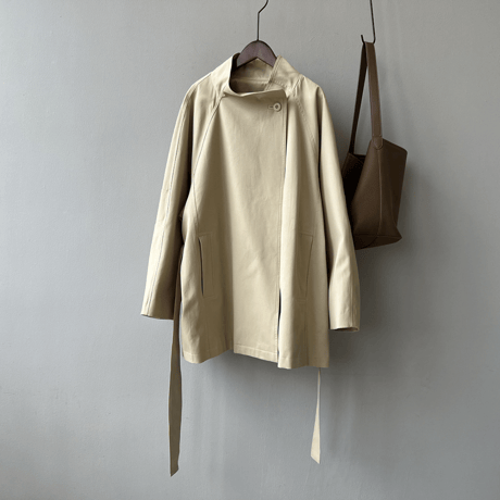 stand collar mid-length trench coat　MA1616