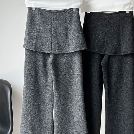 layered flare knit pants　MA1791