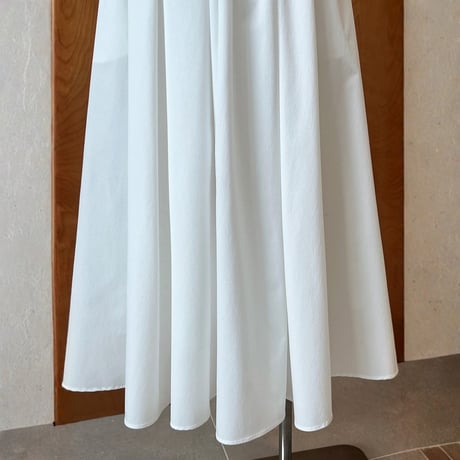 smooth texture flare midi skirt　MA1864