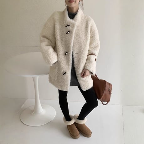 wool toggle shearling coat　MA1679