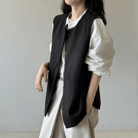 structured layering vest　MA1591