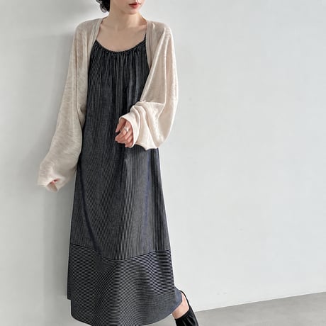 stripe camisole long dress/2color　MA1984