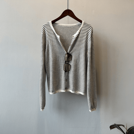 stripe harmony knit cardigan　MA1627