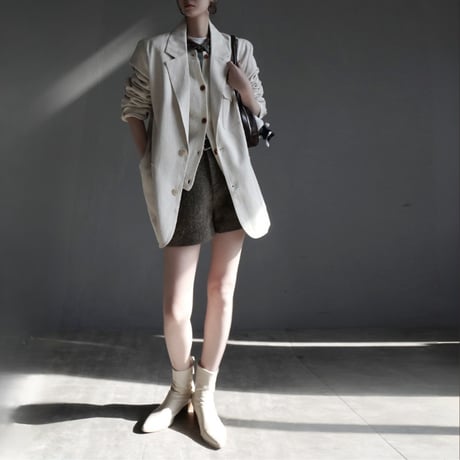 french lapel longline tailored jacket　MA1918