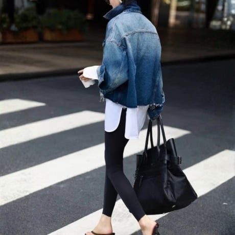 relaxed cut-off denim jacket　MA1748