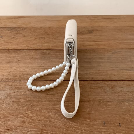 pearl charm zip mini wallet　MA1902