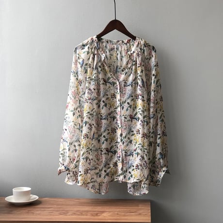 botanical sheer blouse　MA1165