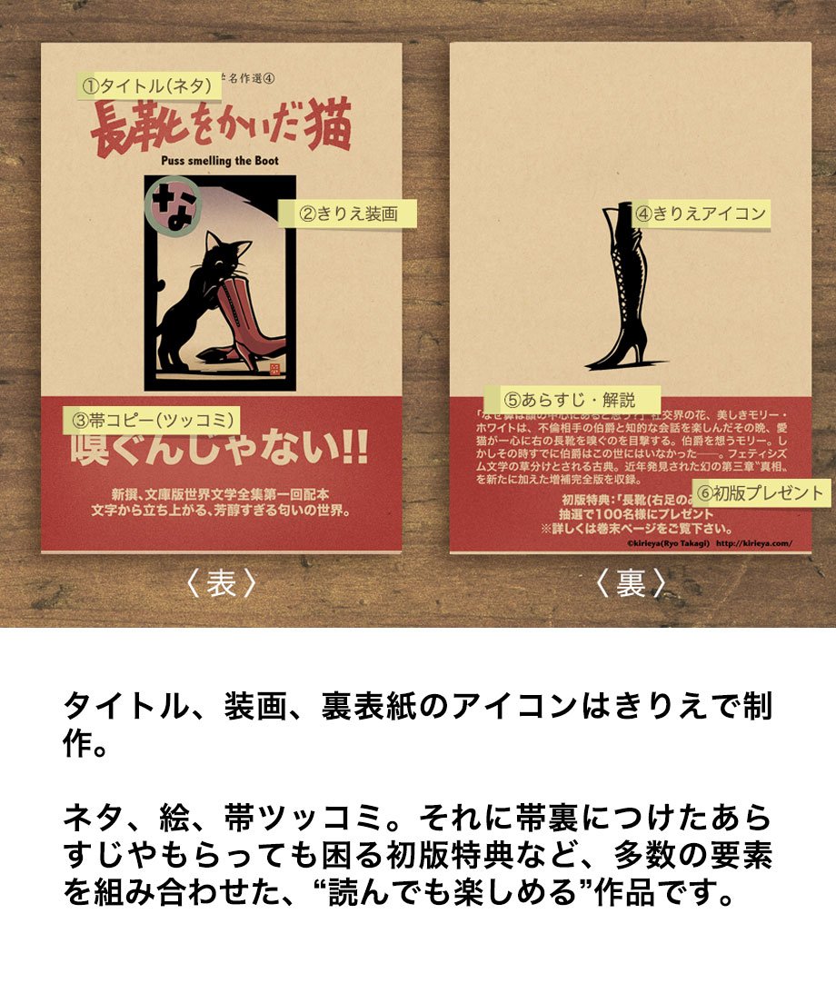 偽本ブックカバー文学編01『罪と獏』 | きりえやonline shop
