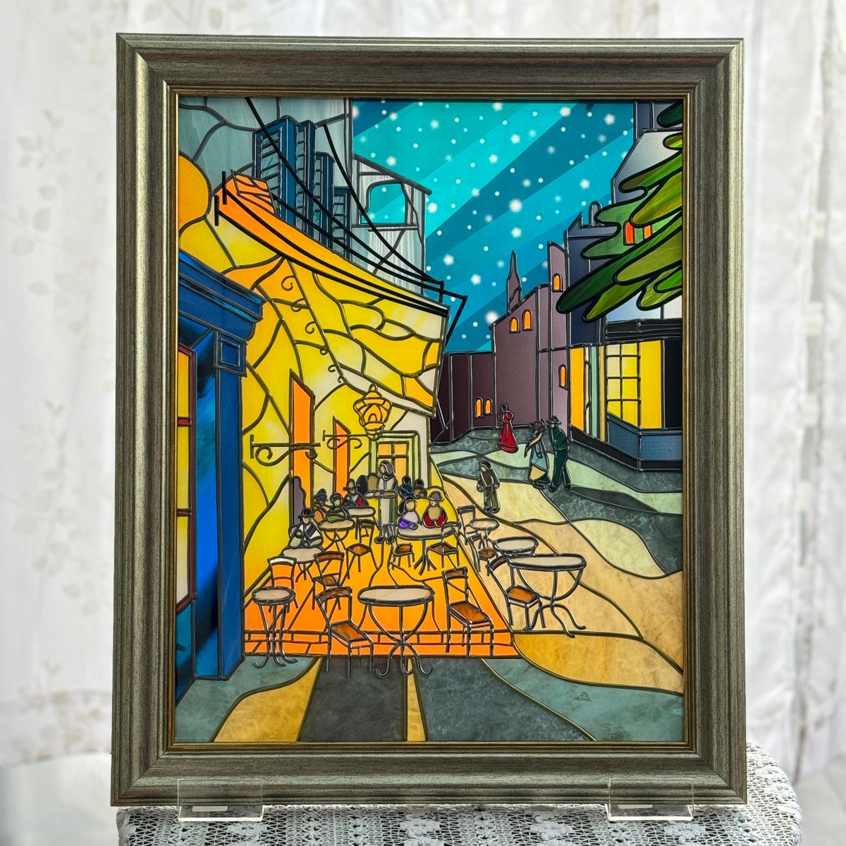 フィルムステンドアート ゴッホ絵画より ～夜のカフェテラス～ | 茶の