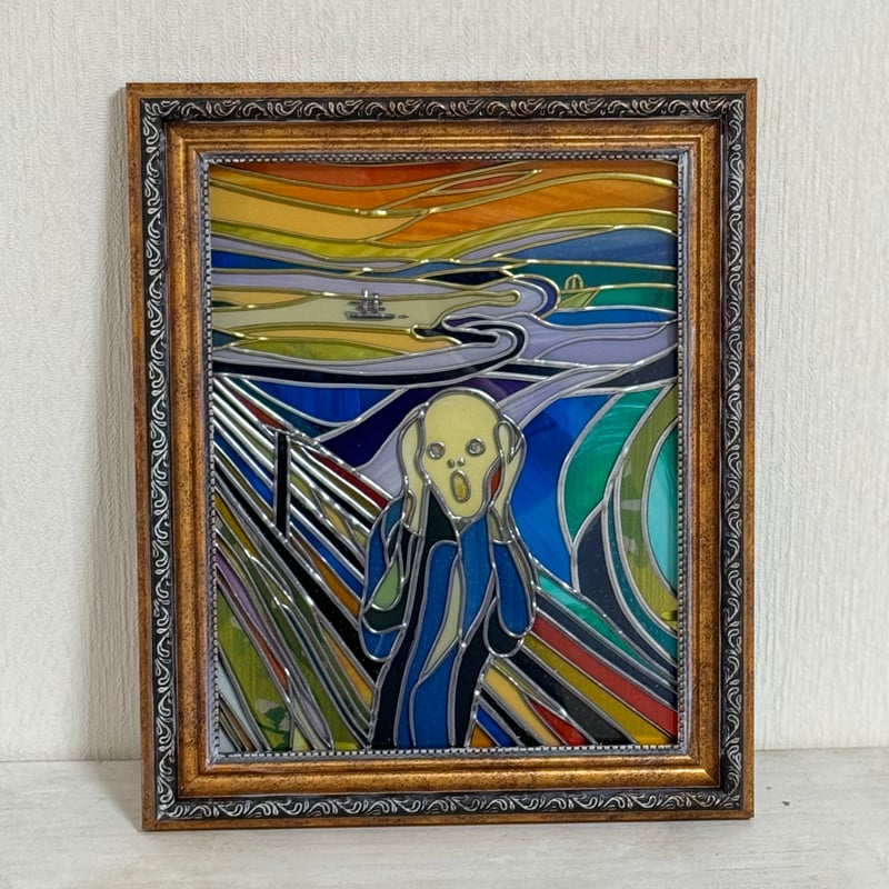 フィルムステンドアート ゴッホ絵画より ～ムンクの叫び～ | 茶の香たいむ