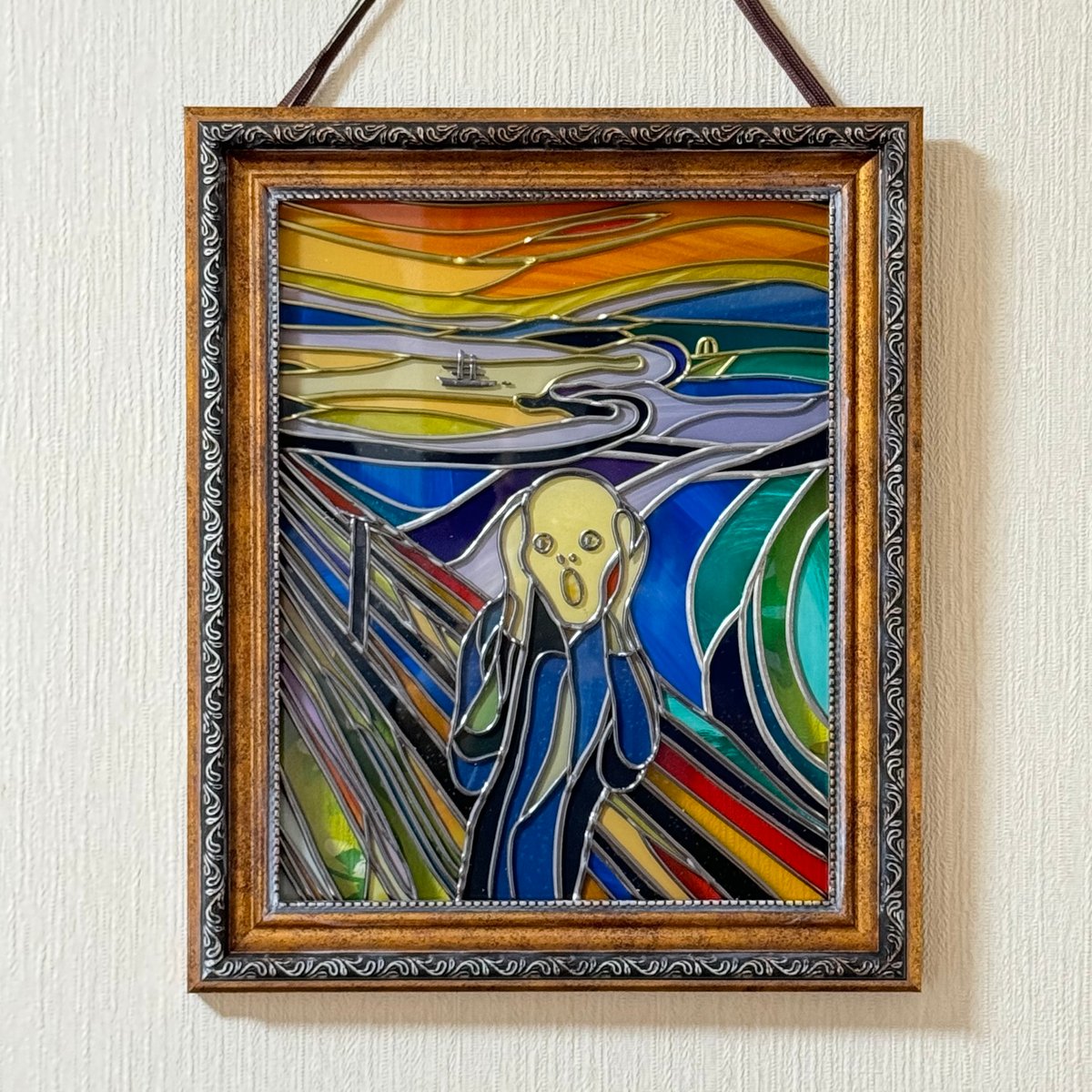 フィルムステンドアート ゴッホ絵画より ～ムンクの叫び～ | 茶の香たいむ