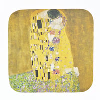 西洋名画　グスタフ・クリムト　『接吻』　15cm×15cm　マウスパッド（滑り止め付き）
