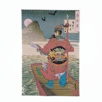 月岡芳年　南屏山昇月 曹操　10cm×15cm　マイクロファイバークロス　メガネ拭き　スマホ拭き