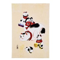 川崎巨泉　猫いろいろ　10cm×15cm　マイクロファイバークロス　メガネ拭き　スマホ拭き