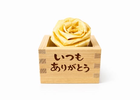 伊勢ひのき枡と檜バラのギフトセット｜焼印入り「いつもありがとう・のみすぎないでね」｜父の日贈り物