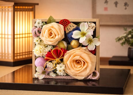 【1点限り】ひのき彩祭（さいさい）ローズ 木製箱入り｜国産檜｜香る手作りギフト