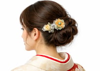 【1点限り】国産檜の花（小）二個セット 髪留め・帯どめ｜和装小物・手作り一点もの｜さりげない上質な和のおしゃれ