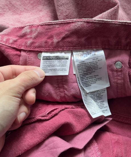 Levi's  569  Chemical wash Pink Denim Shorts