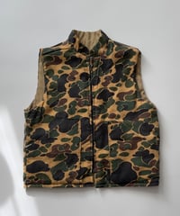 90s  REVERSIBLE DUCK CAMO VEST