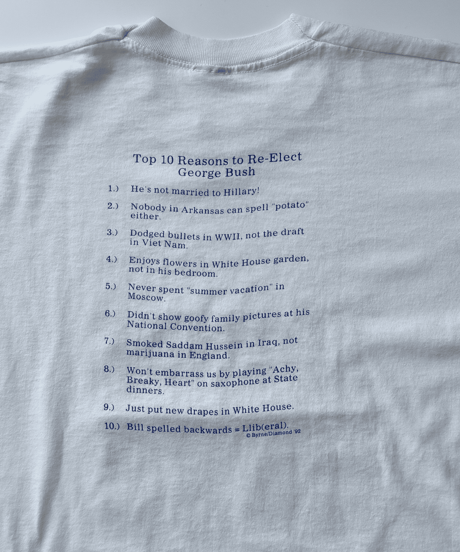 1992s 「RE-ELECT GEORGE BUSH」　T-shirt