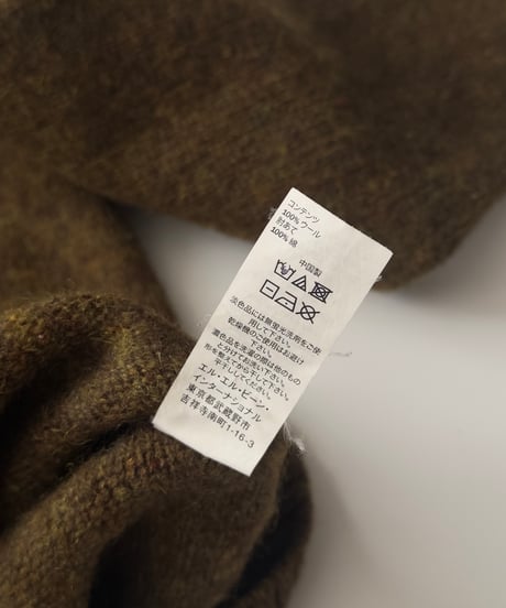 L.L.Bean Half Zip Knit （Shetland Wool)