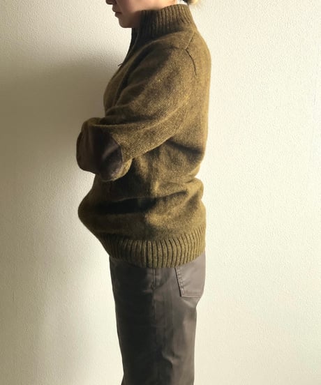 L.L.Bean Half Zip Knit （Shetland Wool)